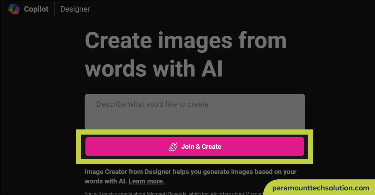 Join or create account to generate AI image with words