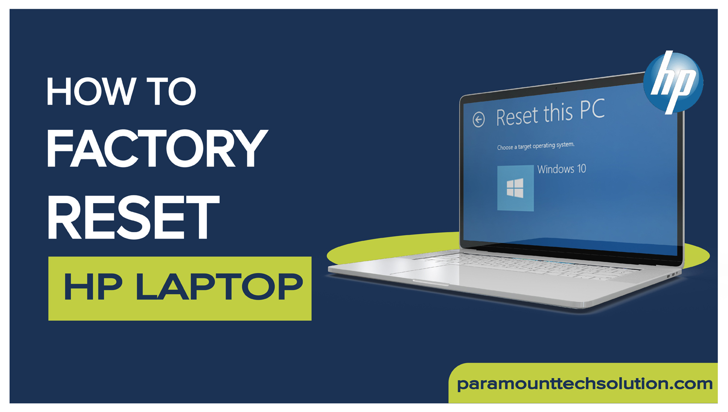 How to Factory reset HP Laptop