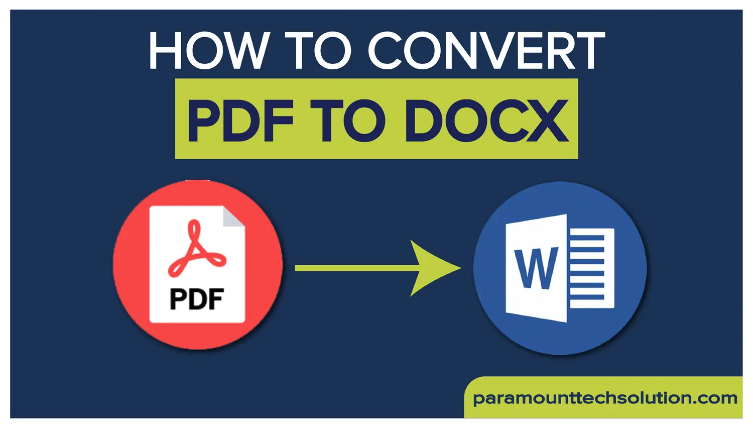 How to convert PDF to docx?