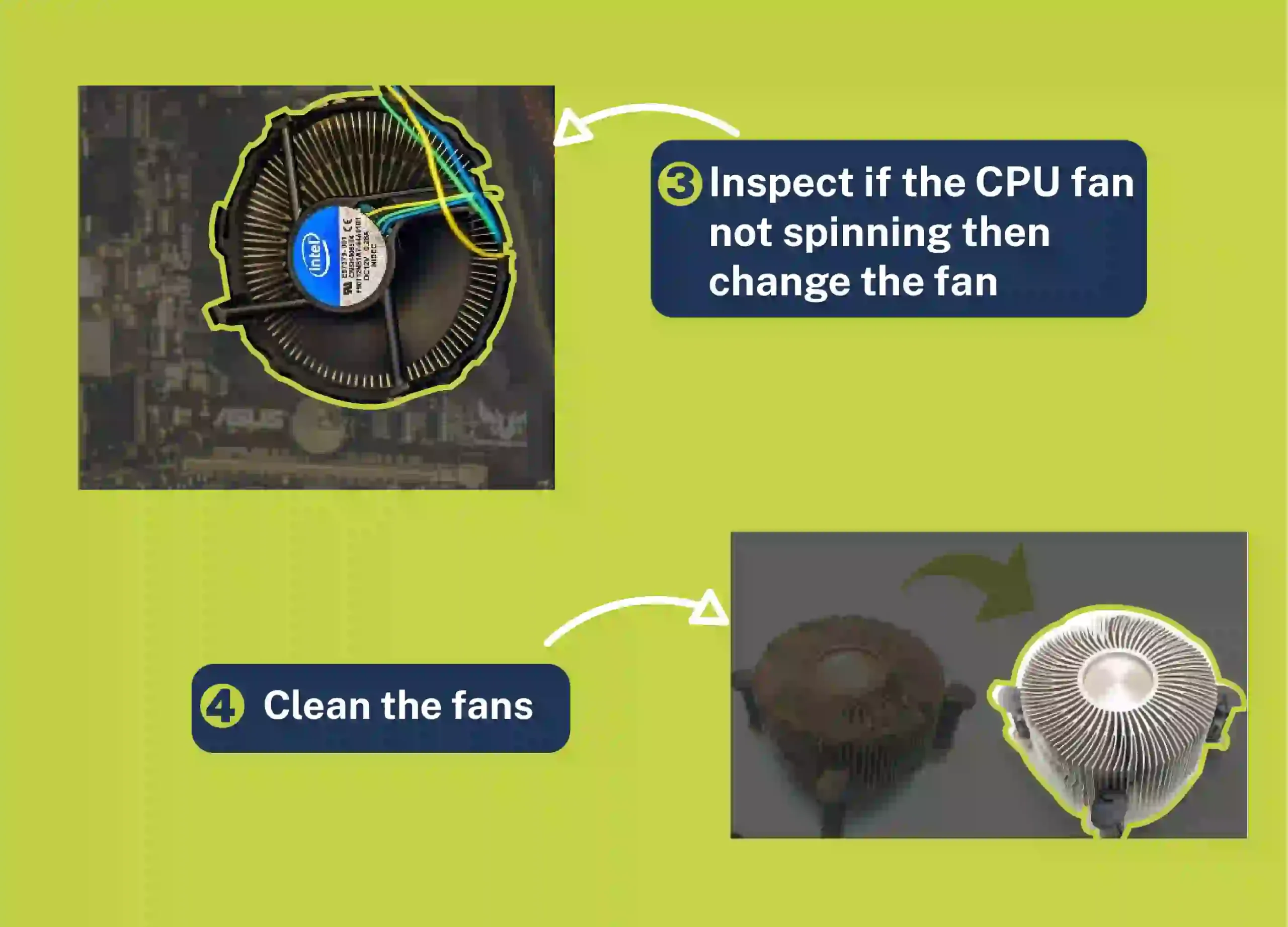 Resolve the CPU fan speed detection error using hardware