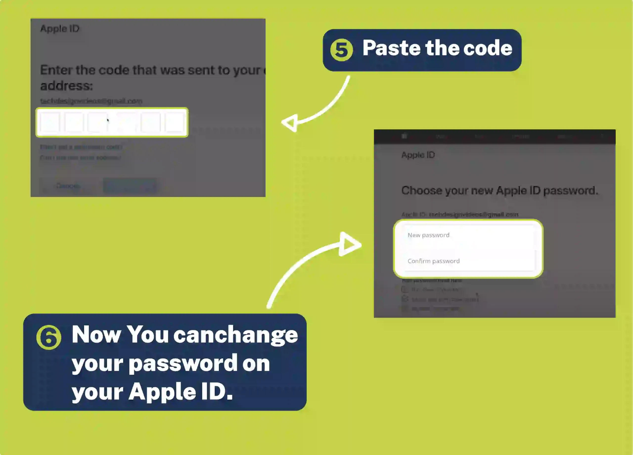 To Reset Password on a Macbook paste your code and go to the reset your apple id option