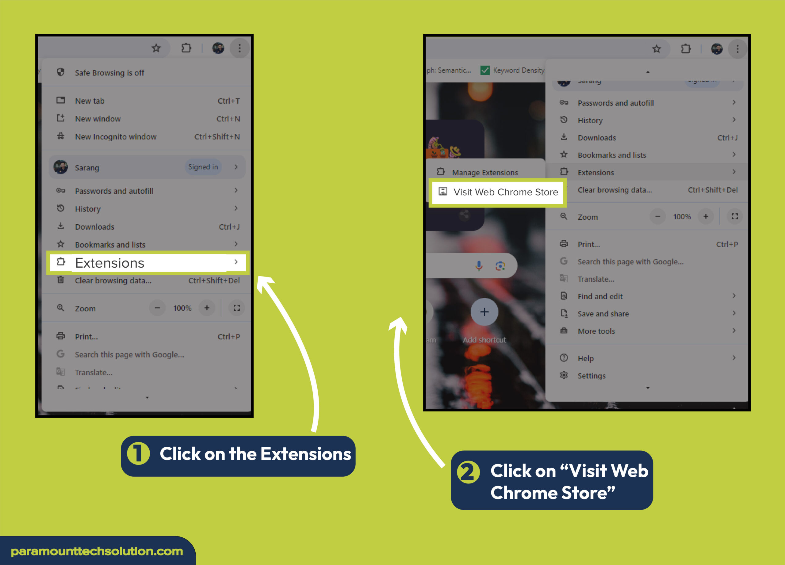 TikTok Video Downloader Chrome Extension on PC on your 3 dot option web chrome Store