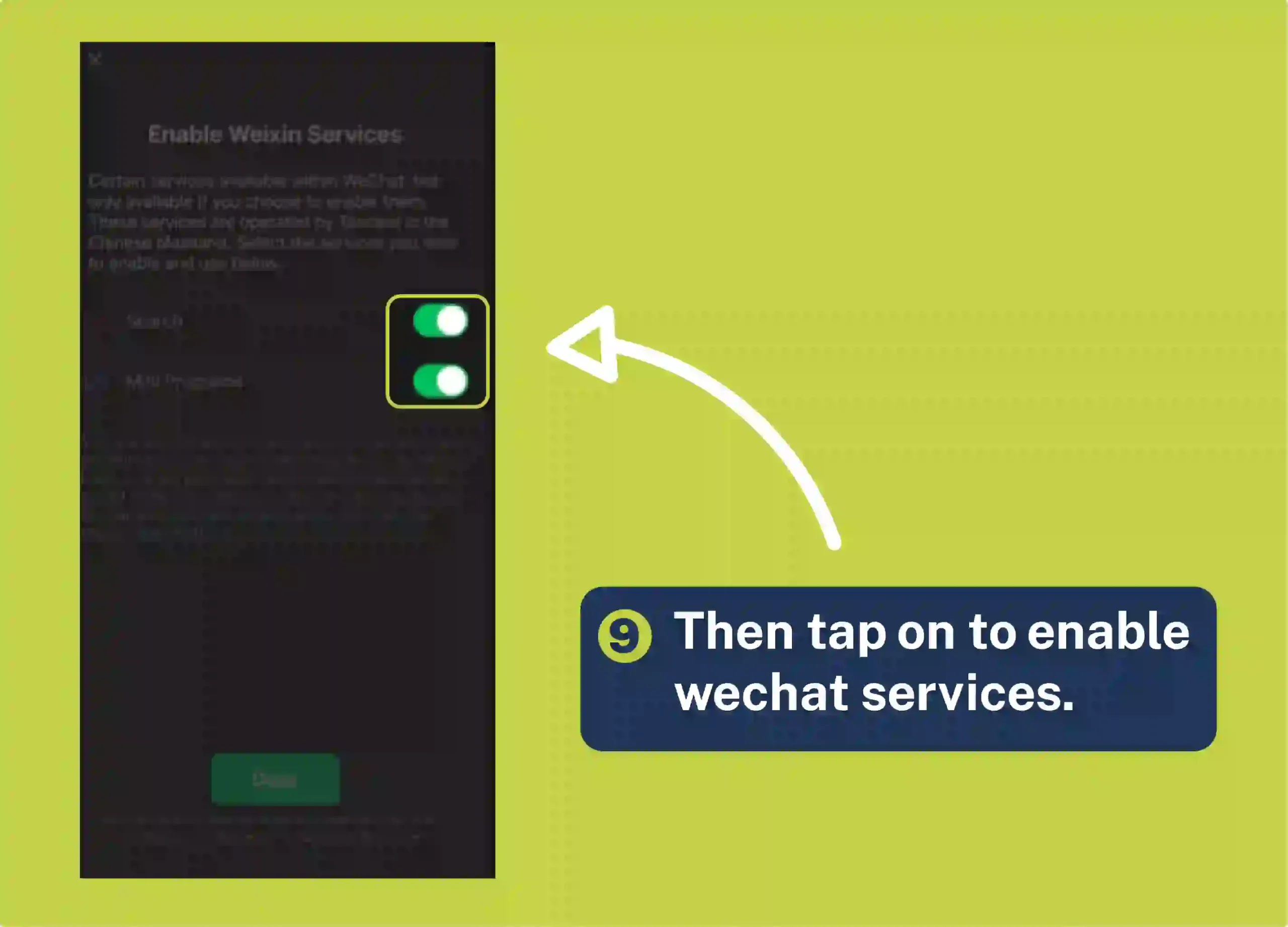 Enable wechat services