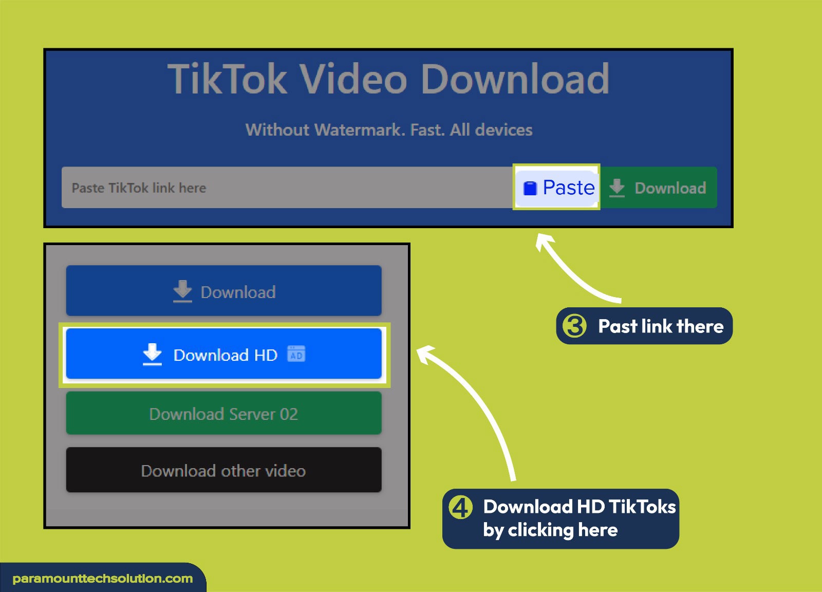 Download All TikTok Videos at once on PC Steps-by-Step process to Download a Tik Tok Videos paste your link