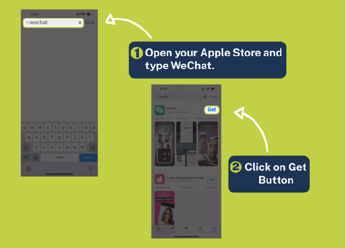 wechat for iphone using apple store