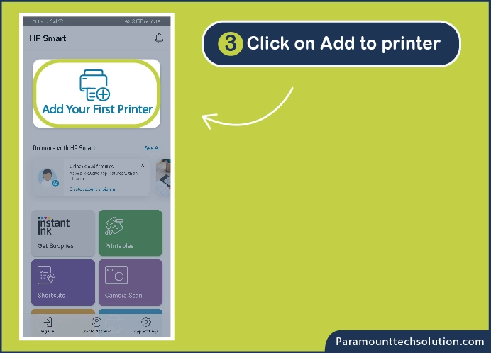 Steps to connect wifi to printer