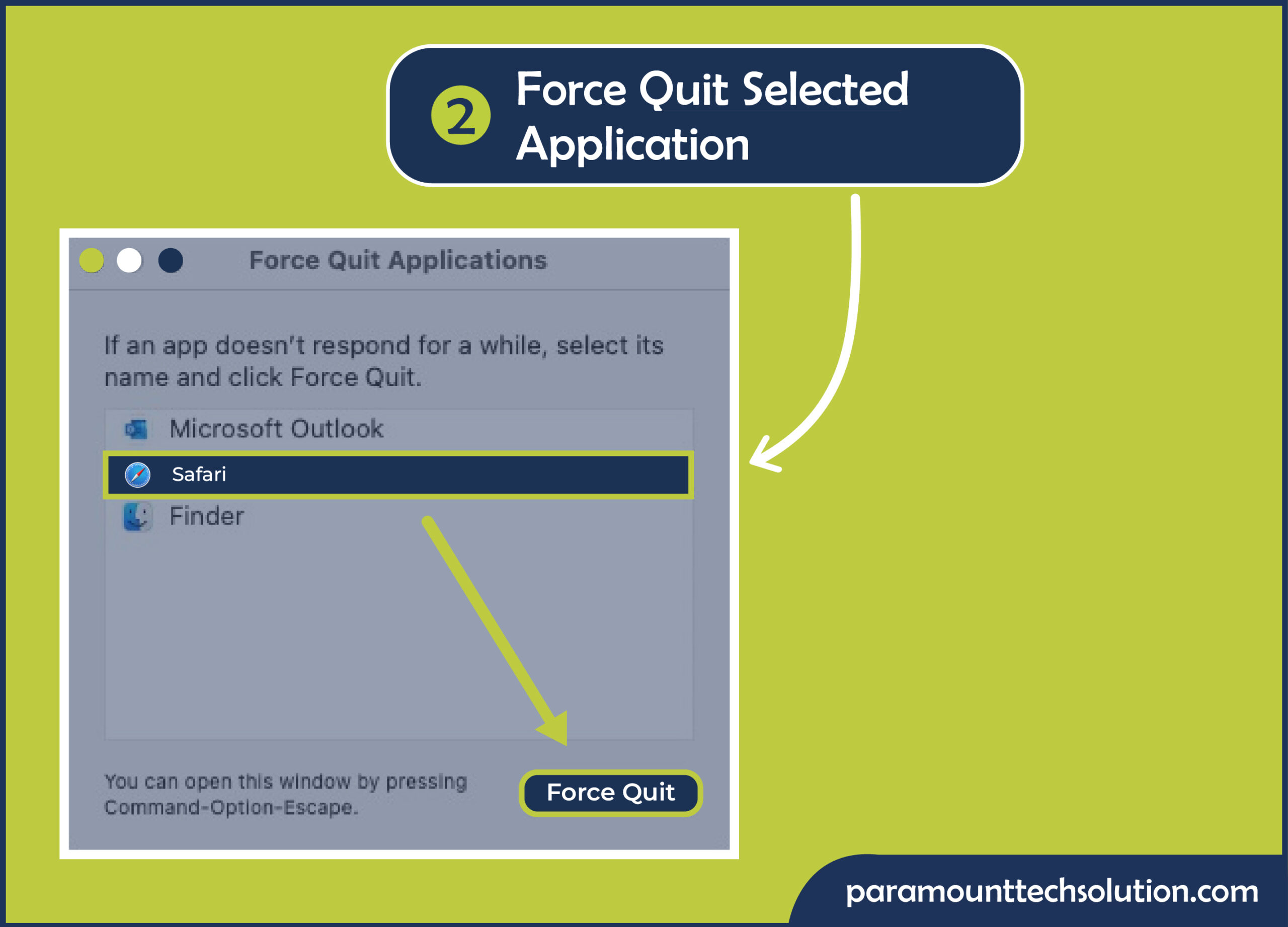 Force Quit the Selected Application