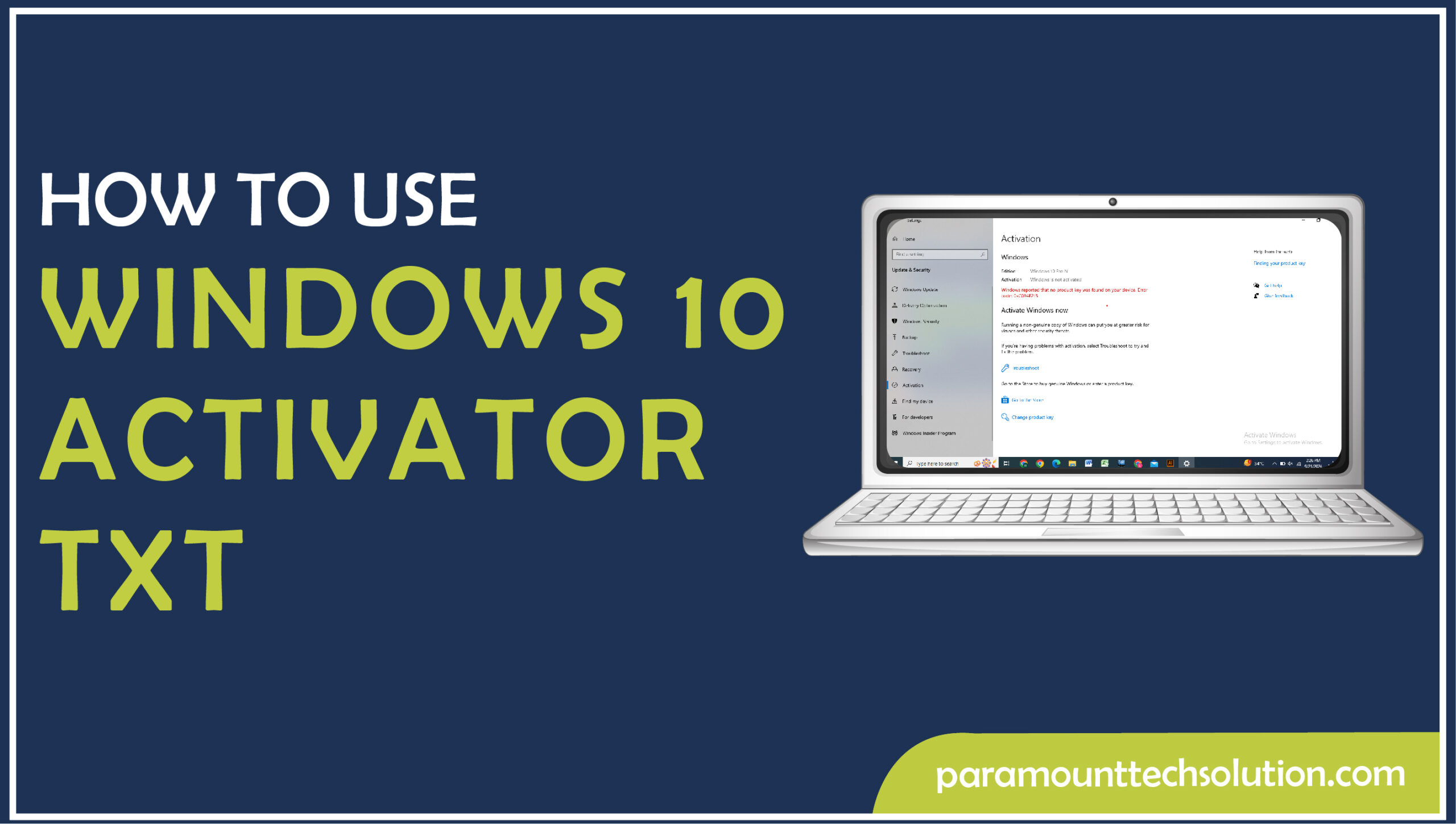 How to Use Windows 10 Activator TXT