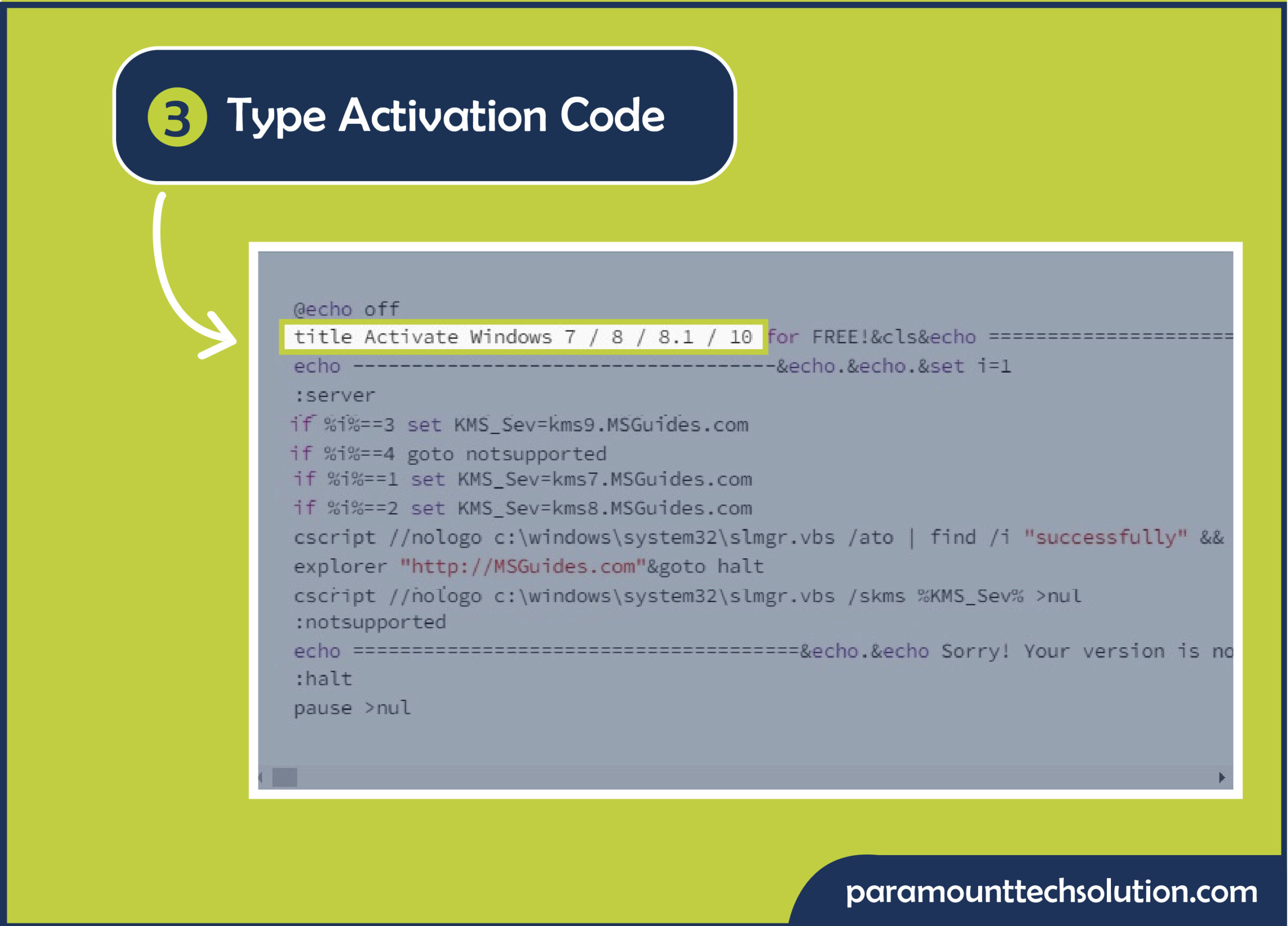 Type Activation Code as given below.