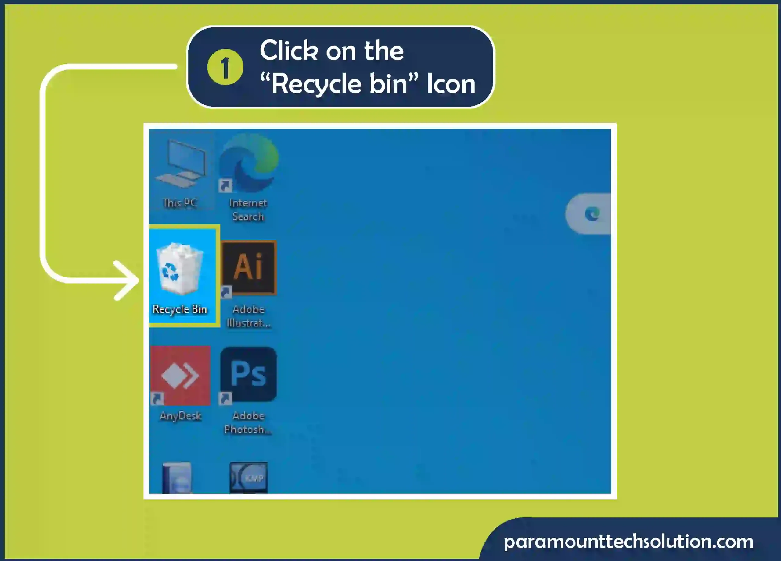 How to recover erased photos on Windows from the Recycle Bin Click on the “Recycle bin” icon