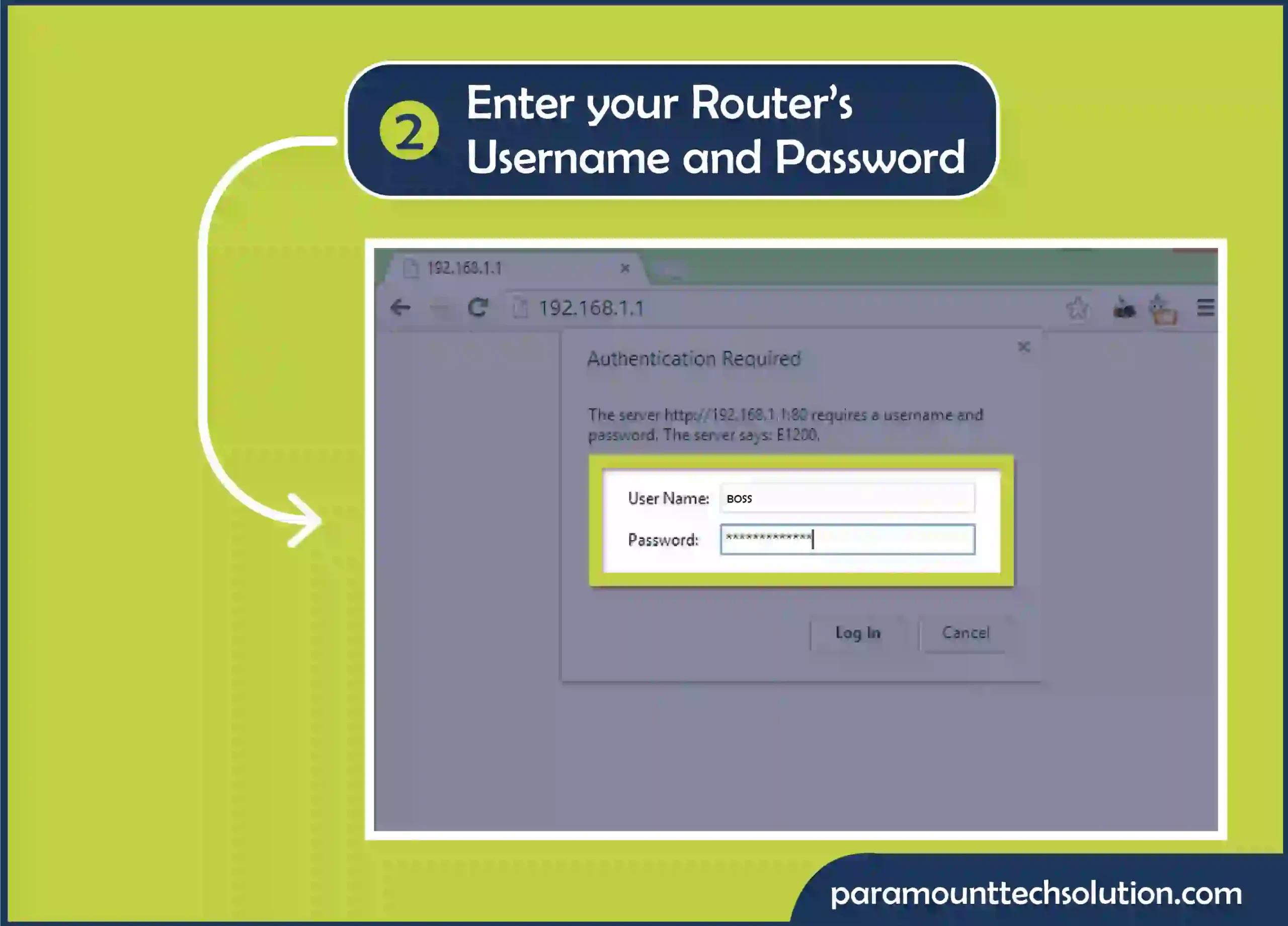 For every secure wifi router needs a username and password. Enter your Router’s Username and Home Password