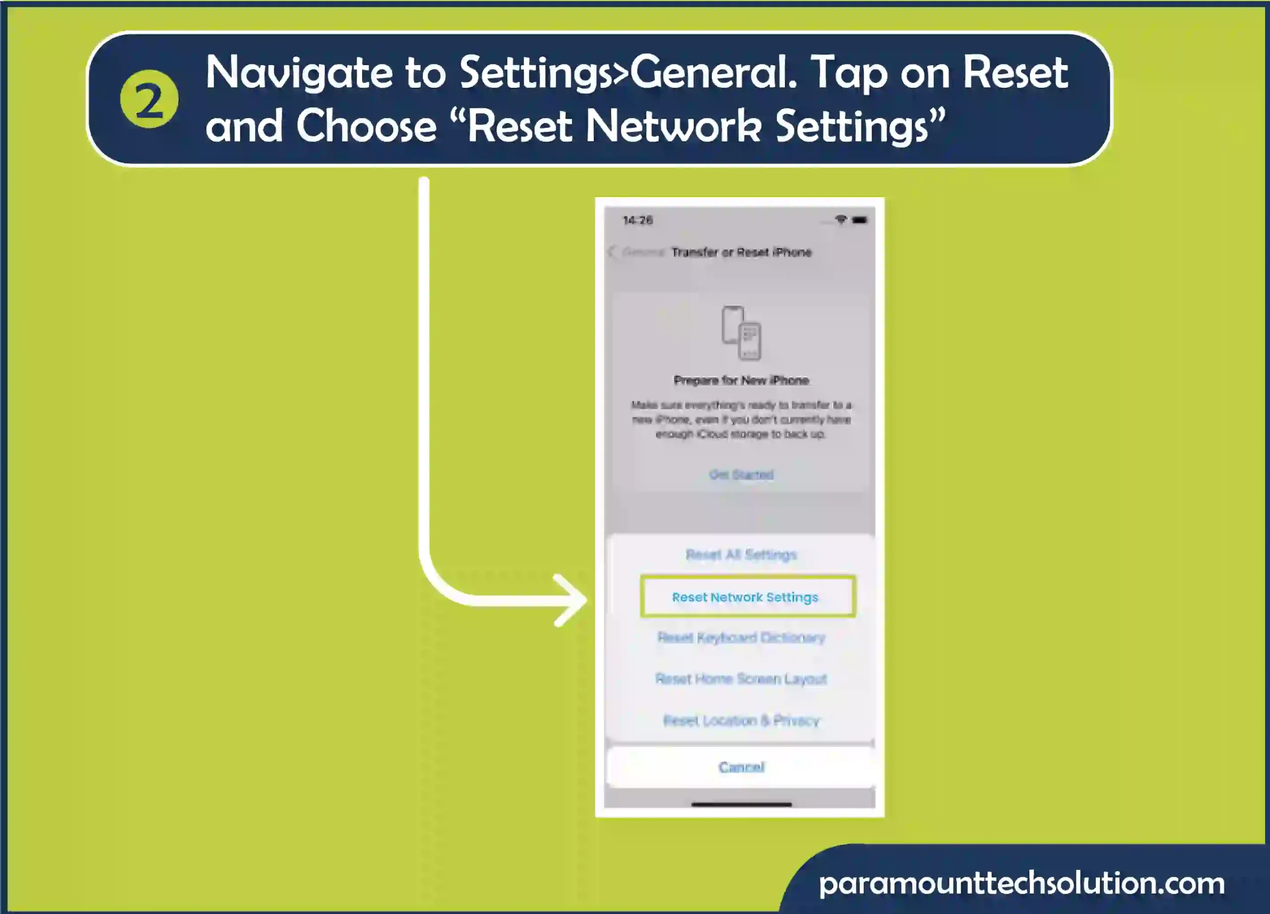 tap on reset and click on reset network setting