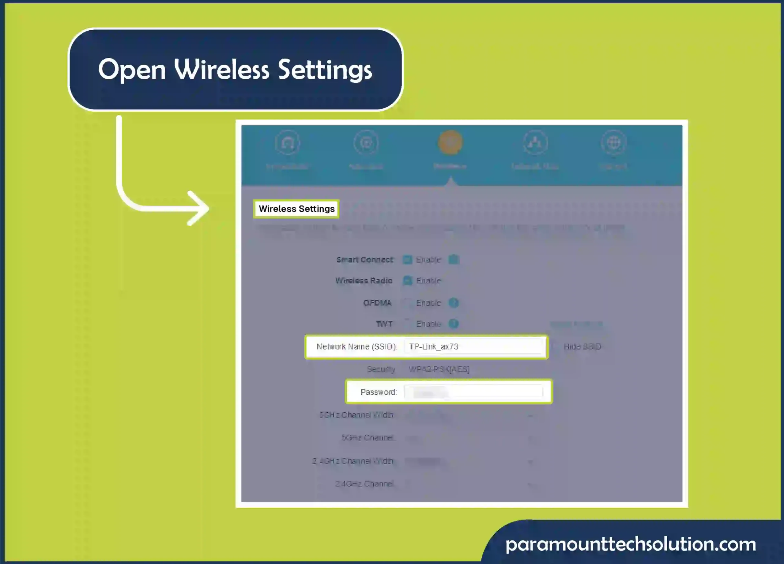 How to Change WiFi Password TP Link? open Wireless Settings.