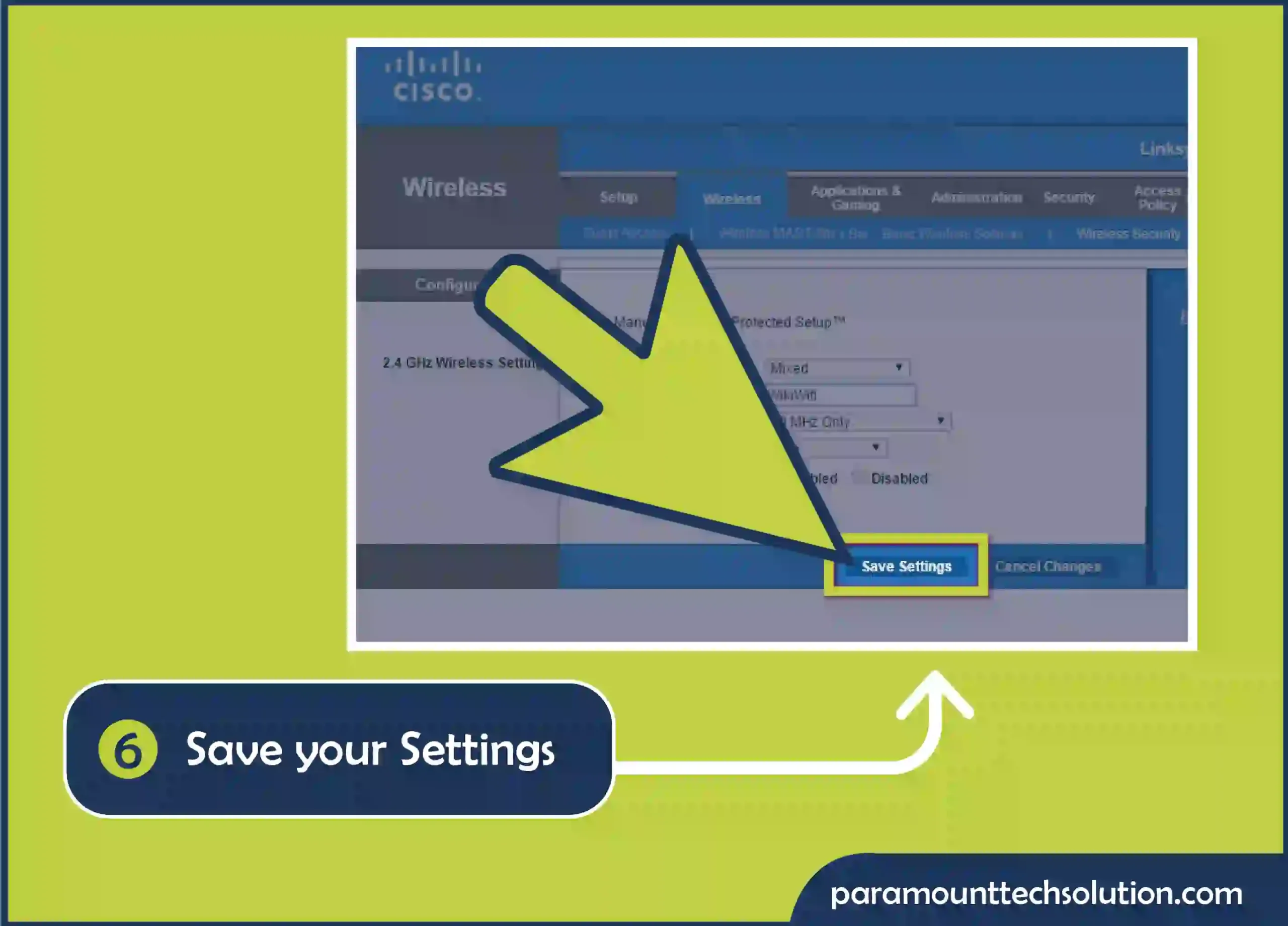 To your secure wireless network Save your Settings and Connect to Secure Wireless Network