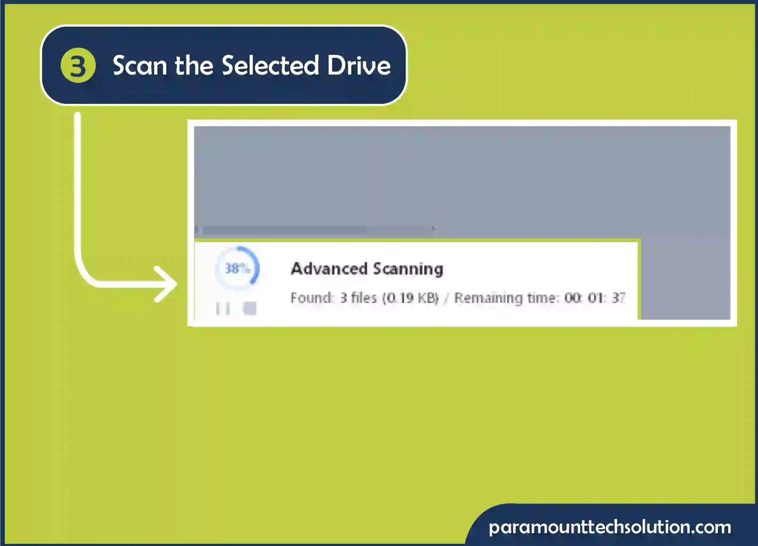 Step 3: Scan the selected drive