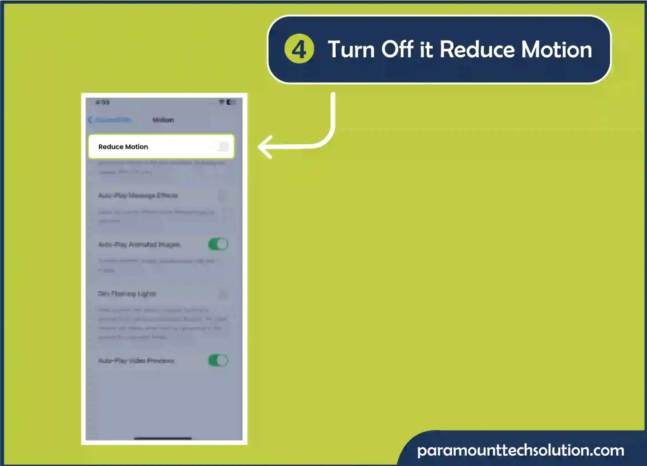 Reduce Motion Step 1: Go to settings>General