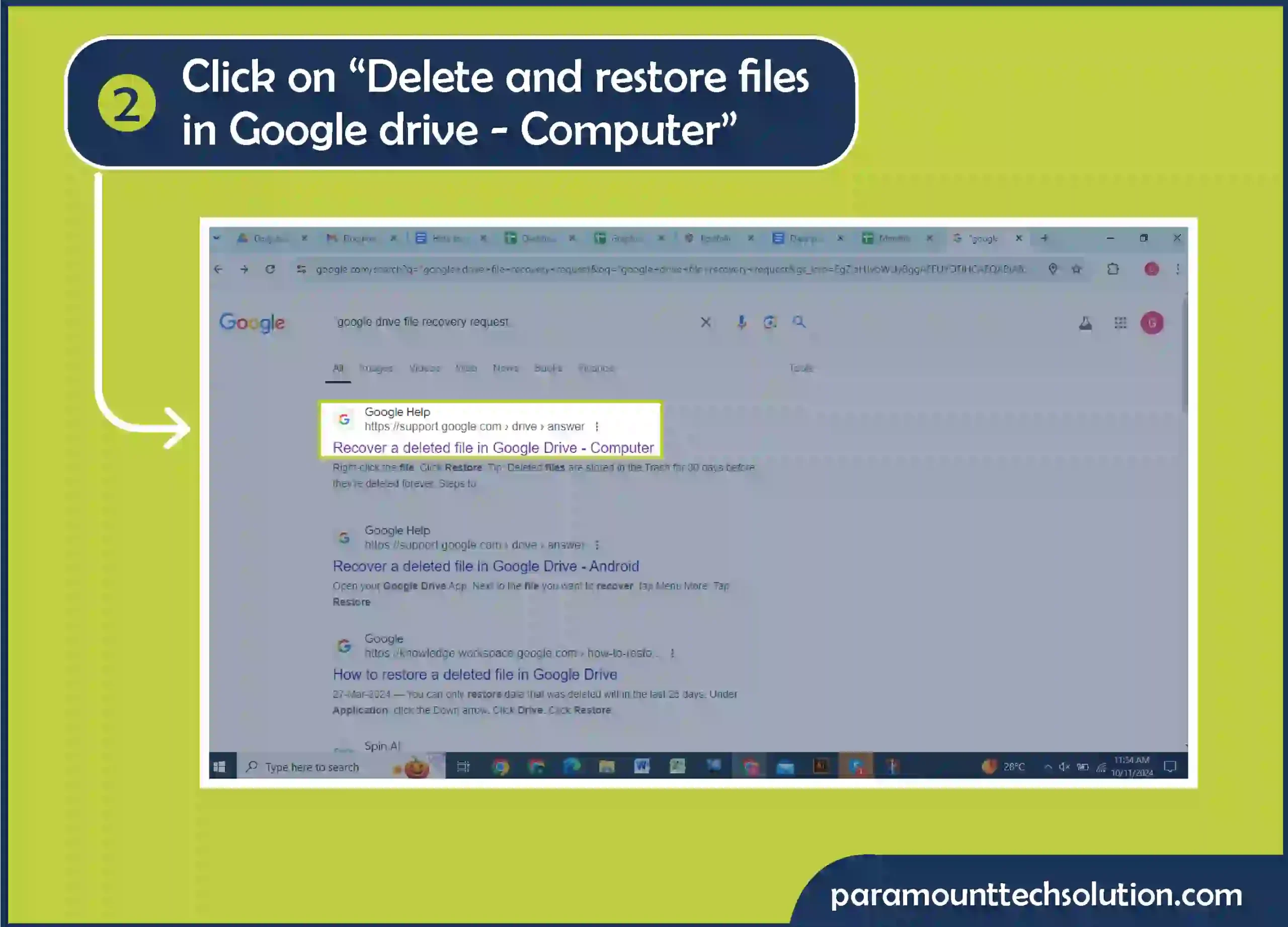 Get permanently deleted photos back from Google Drive Open google.com, type query “Google Drive file recovery request”