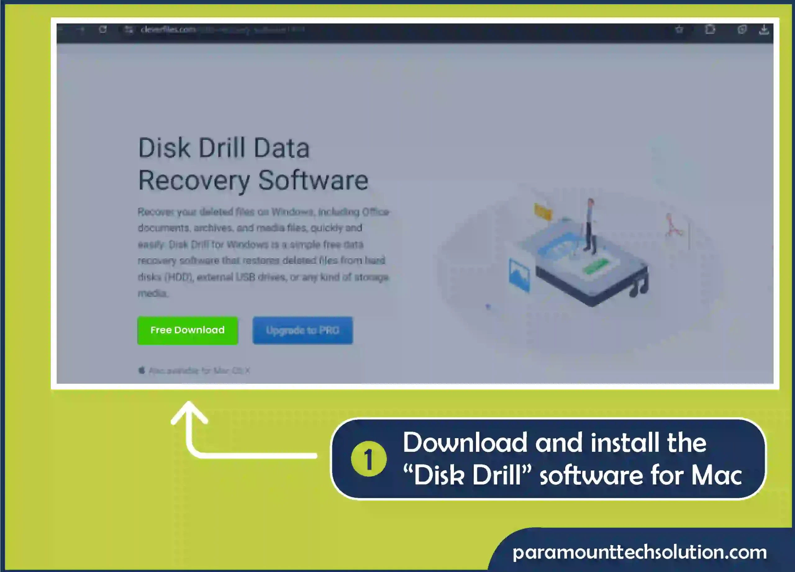 iPhone image recovery using a restore photo software Disk Drill