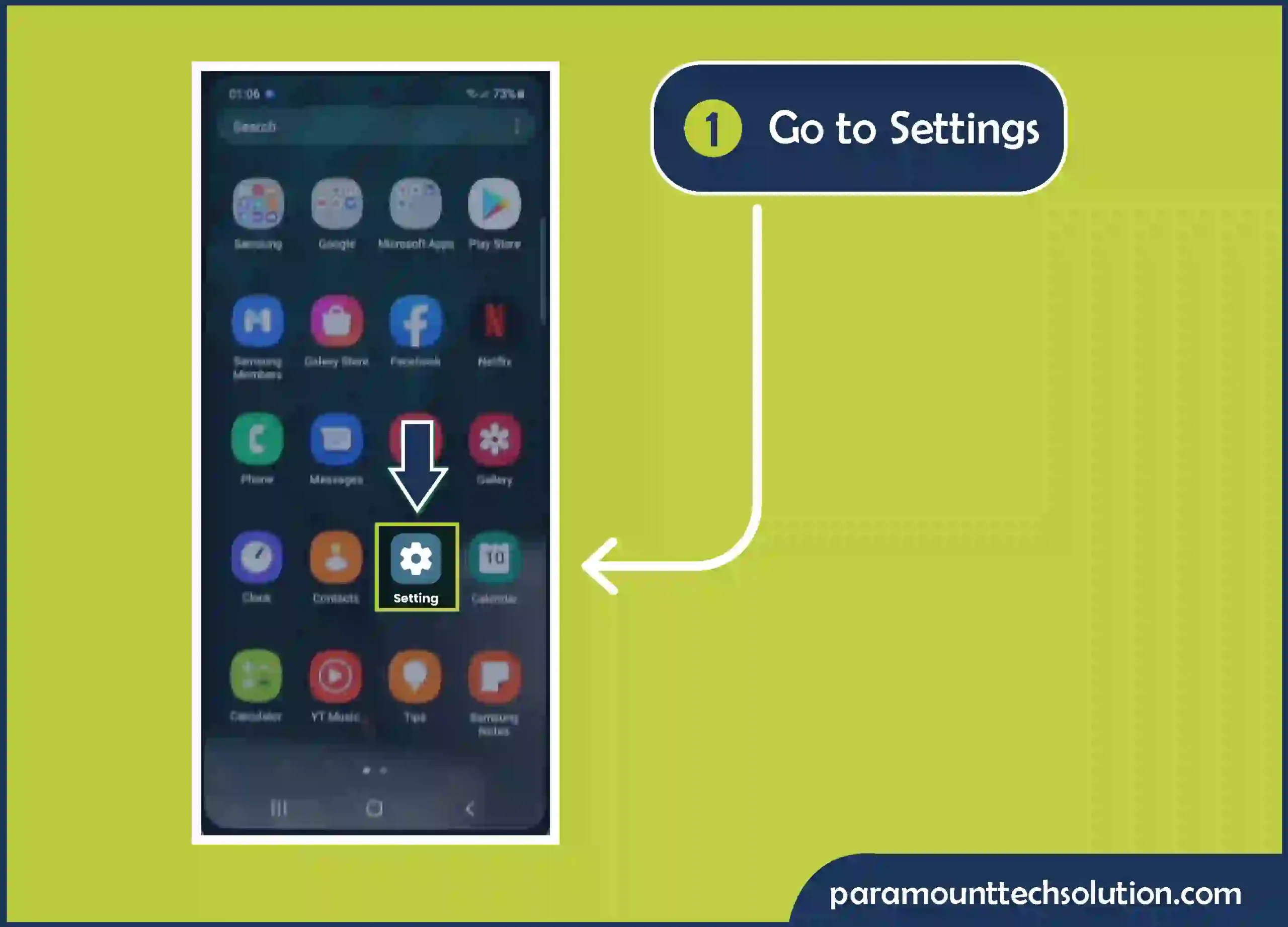 What is my phone number - Android Step 1: Go to Settings