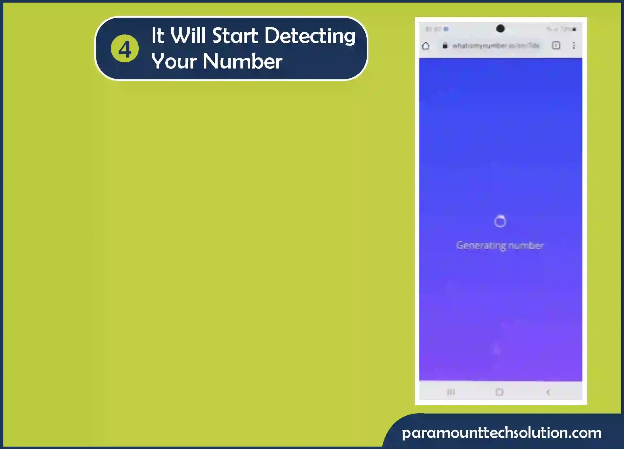 Step 4: It will start detecting your number