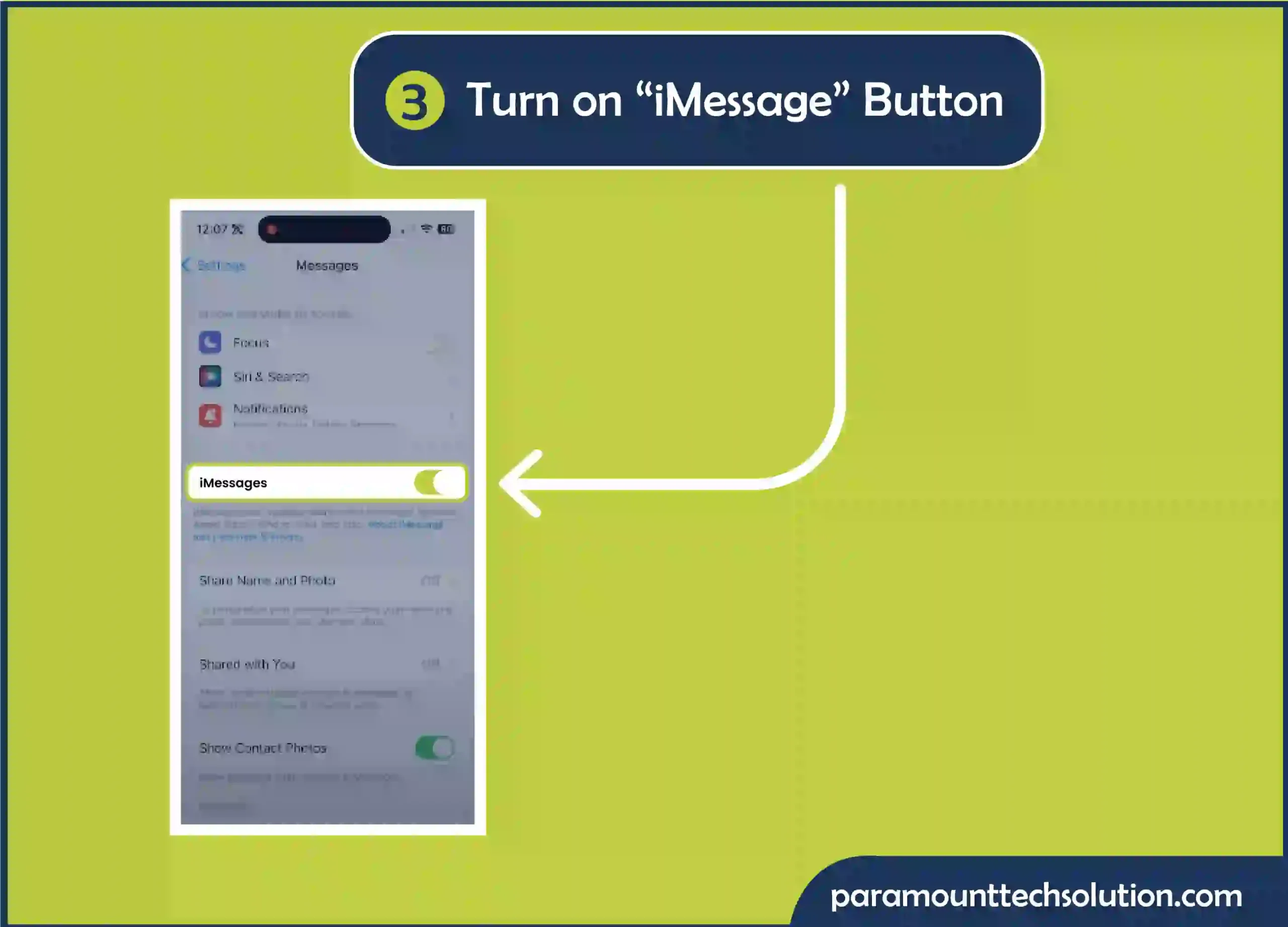 Step 3: Sign in through your Gmail account and turn on the “iMessage” button