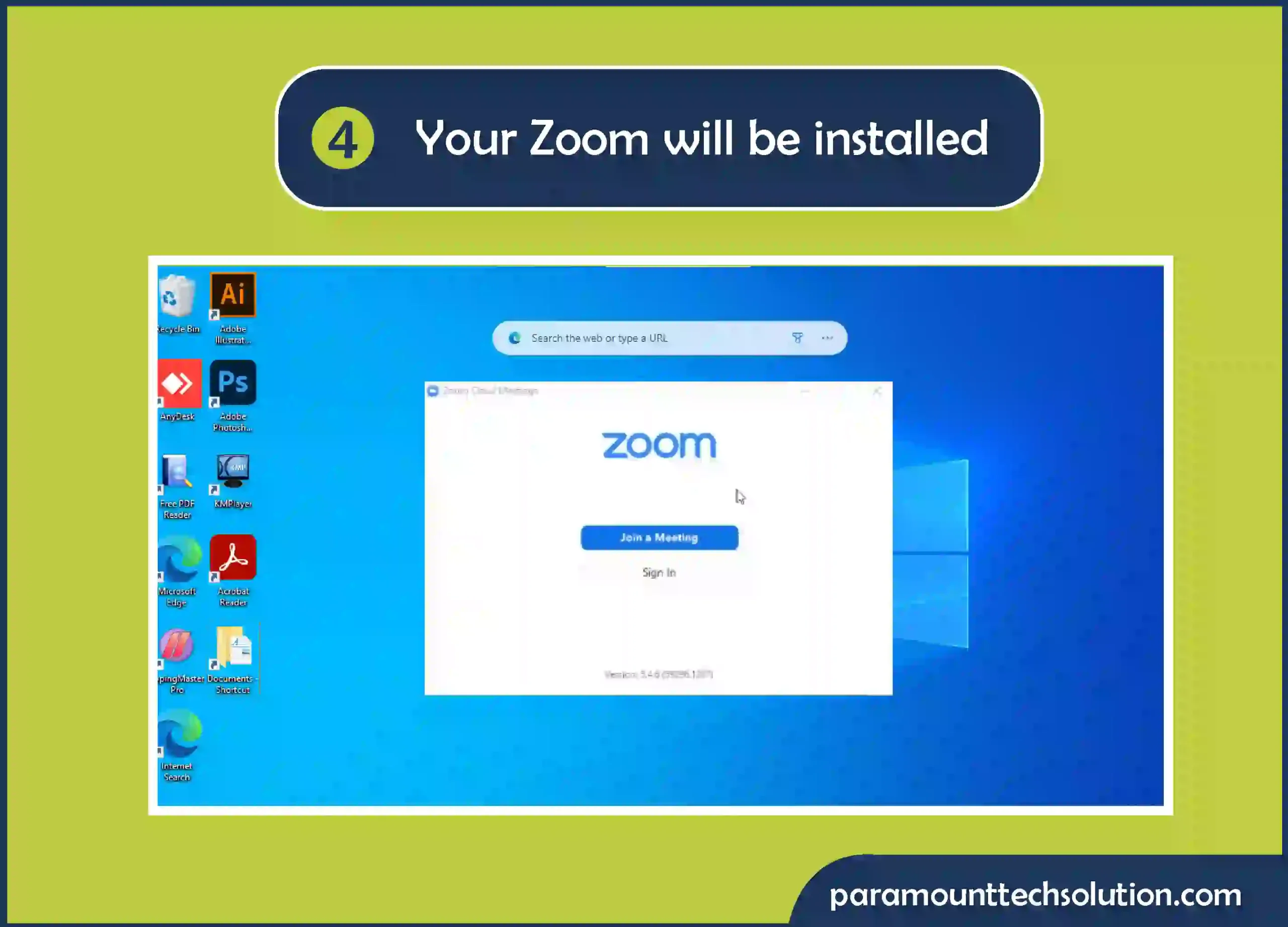 Step 4: Your Zoom will be installed to fix zoom error 10004