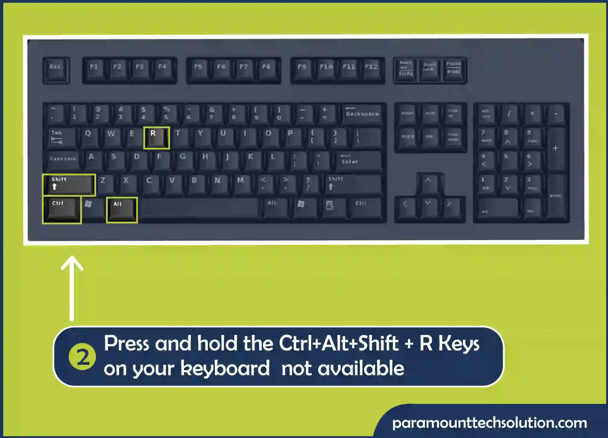 use shortcut keys ctrl+alt+shift+r on your keyboard