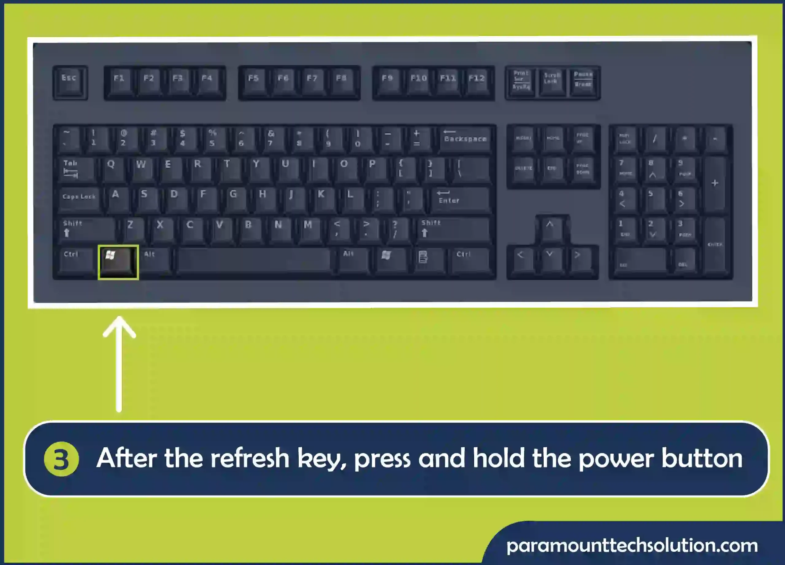 After process refresh hold the power off button