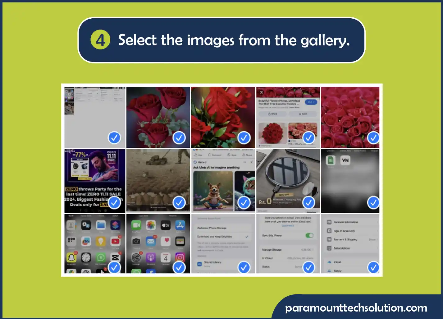 Select the photo desired to transfer from phone to pc