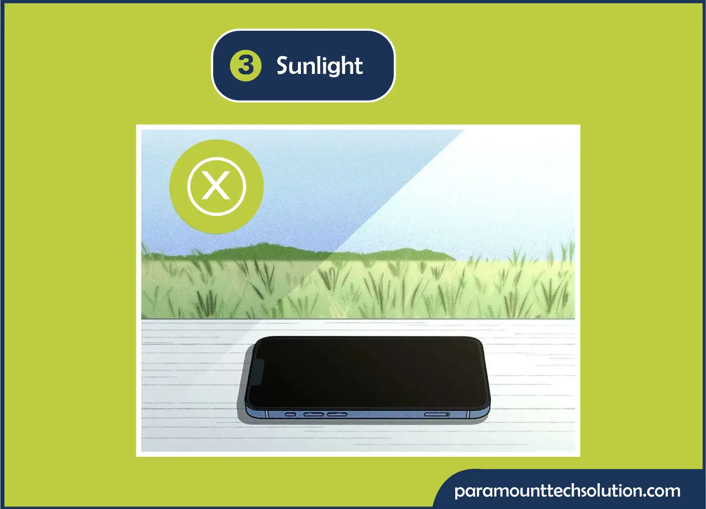 Put you mobile in sunlight to dry water damage that cause while lines on screen