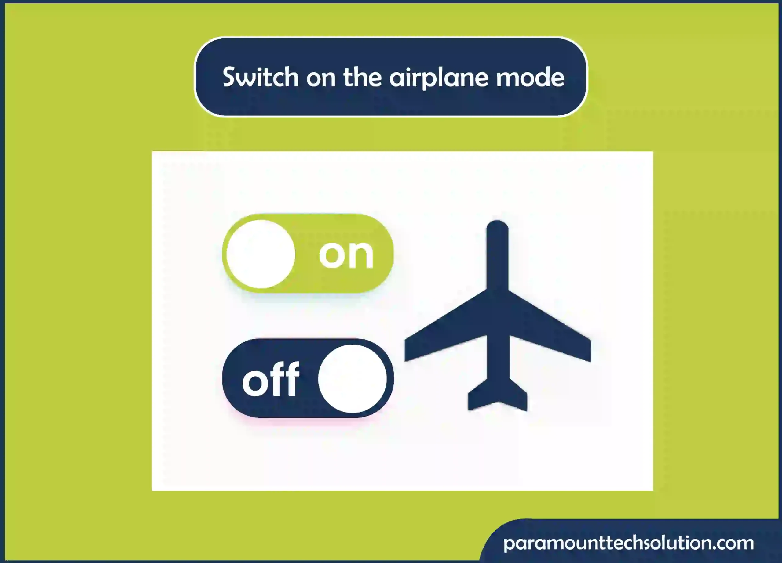 Switch on aeroplane mode if still mobile contain lines on screen