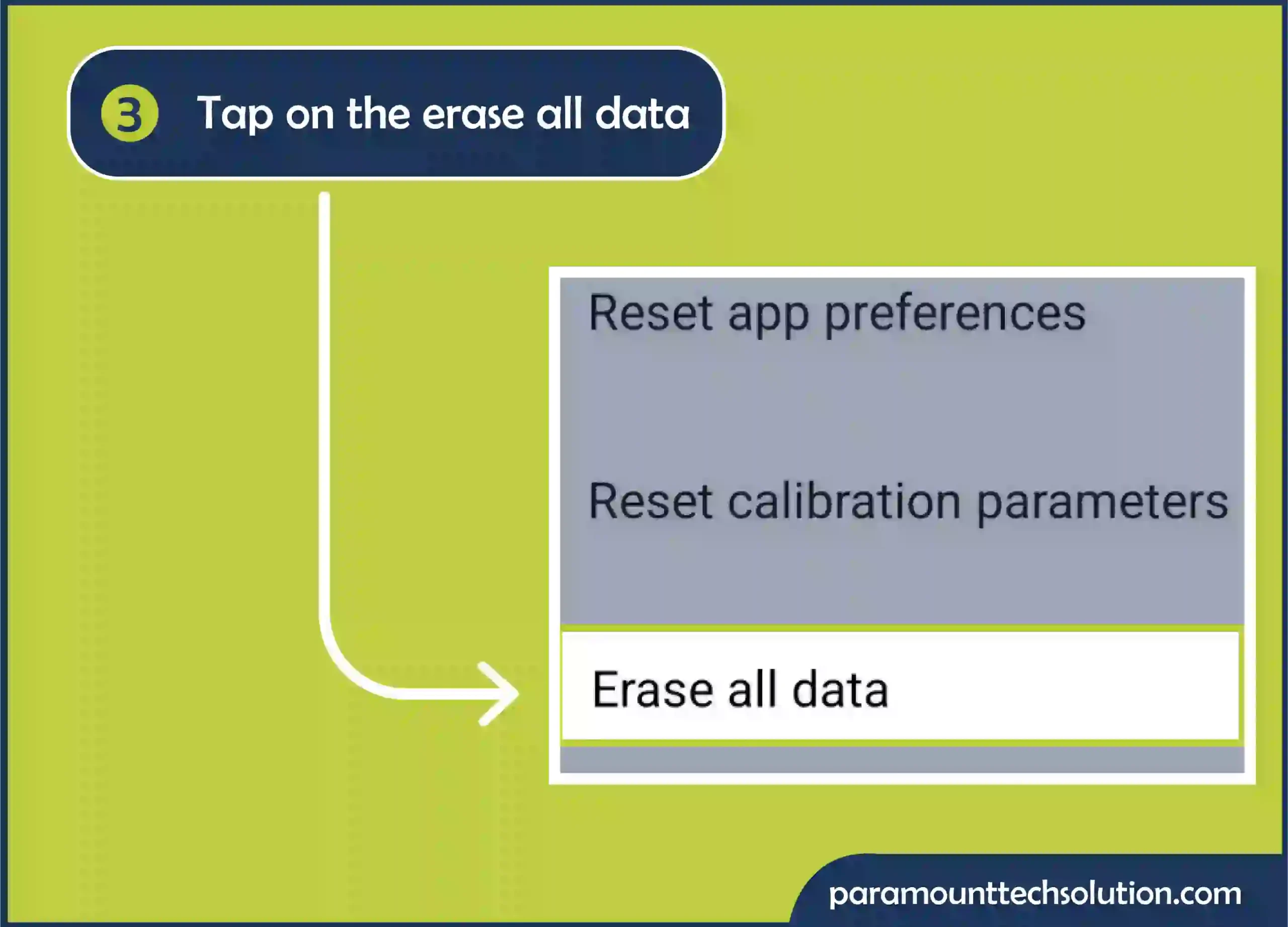 Tap erase all data on your factory settings