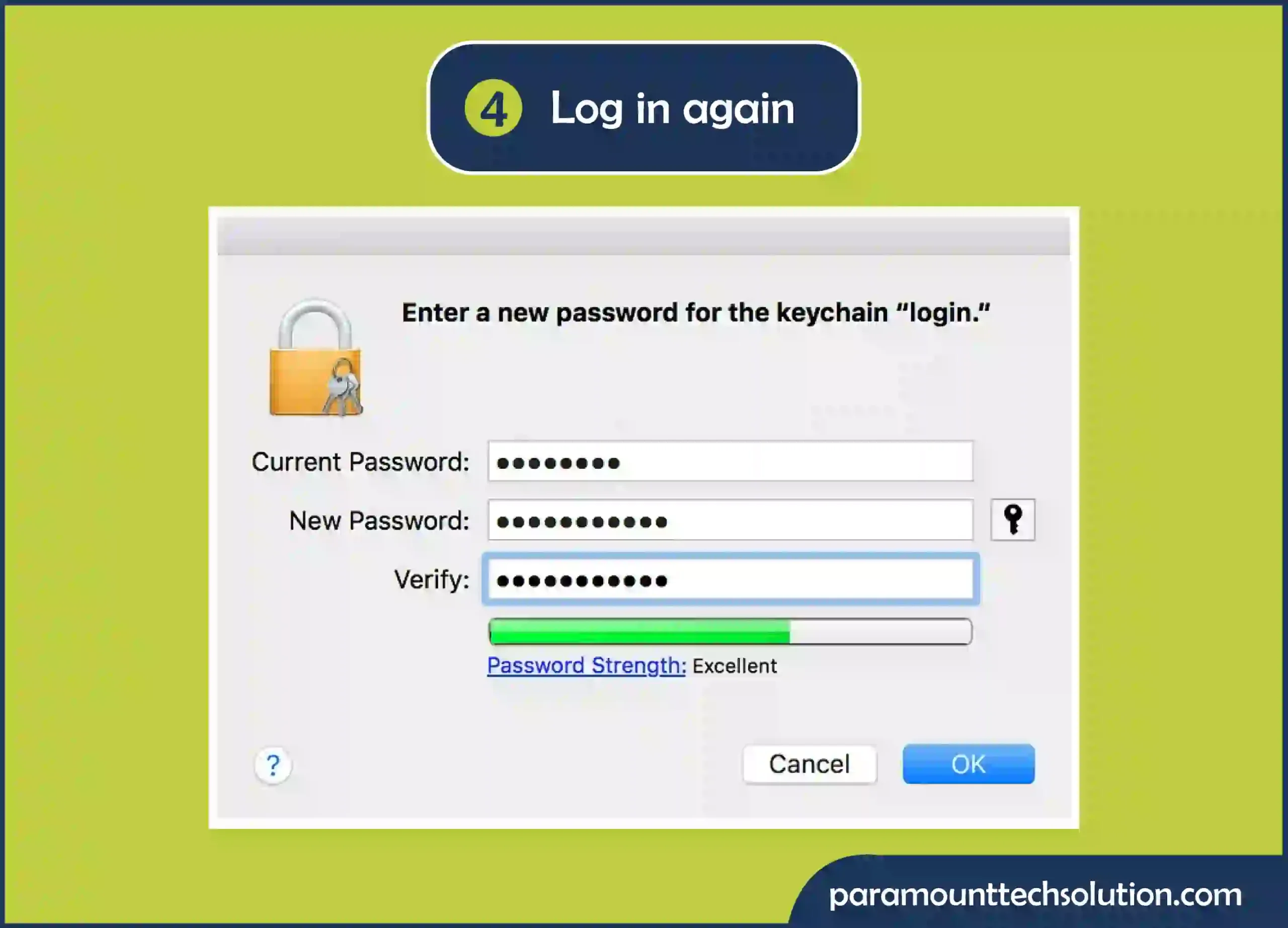 Login again and enter new password