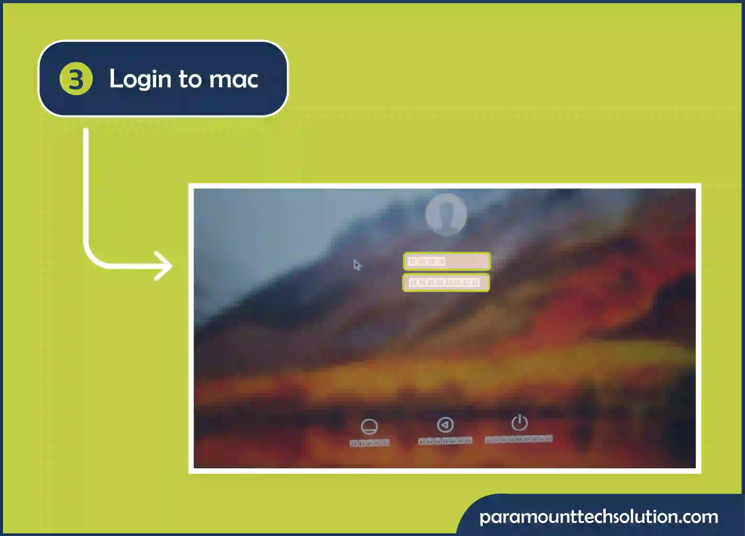 Login into the Mac using id