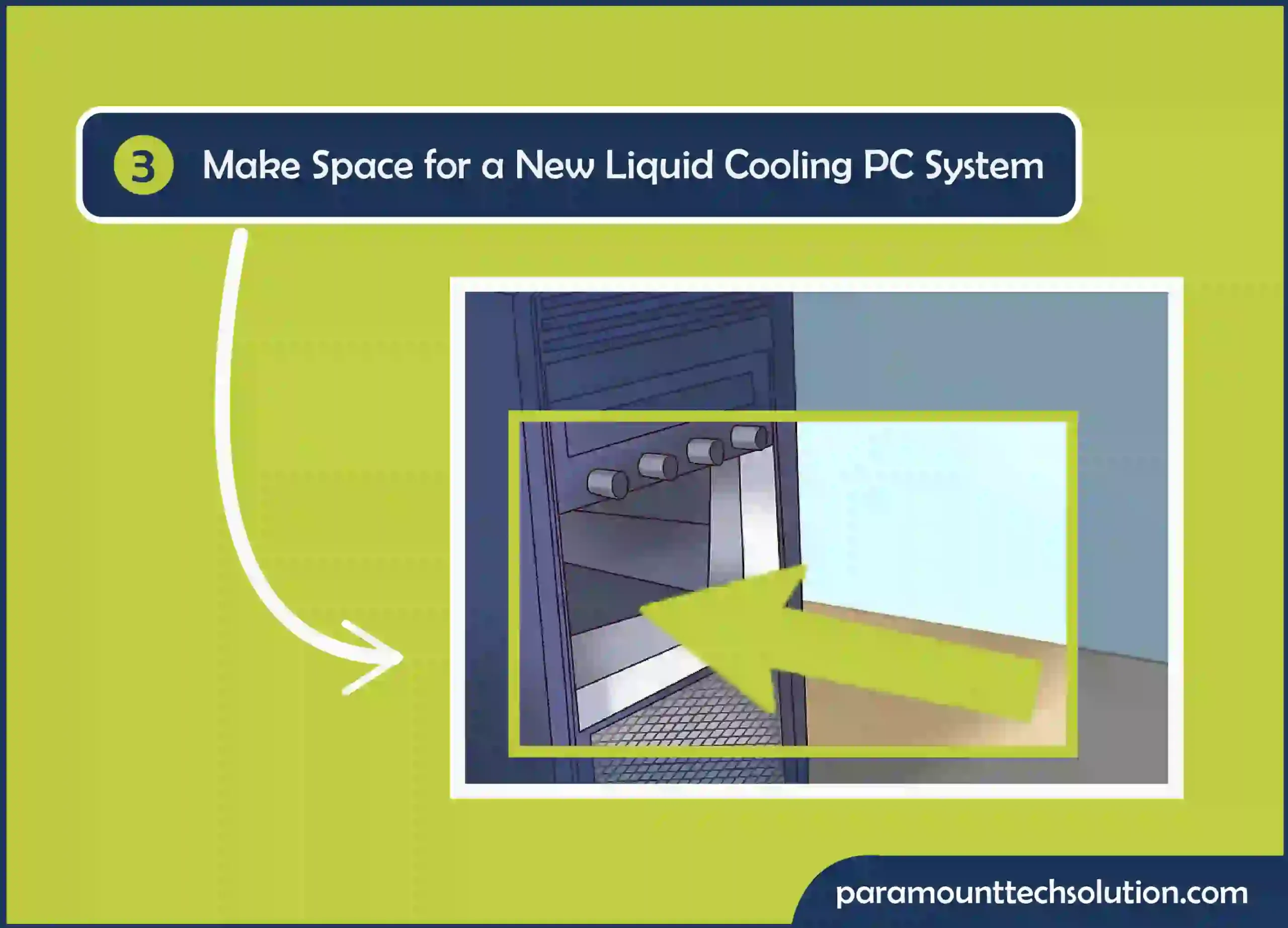 build the cooling pc make space for a new liquid cooling PC system