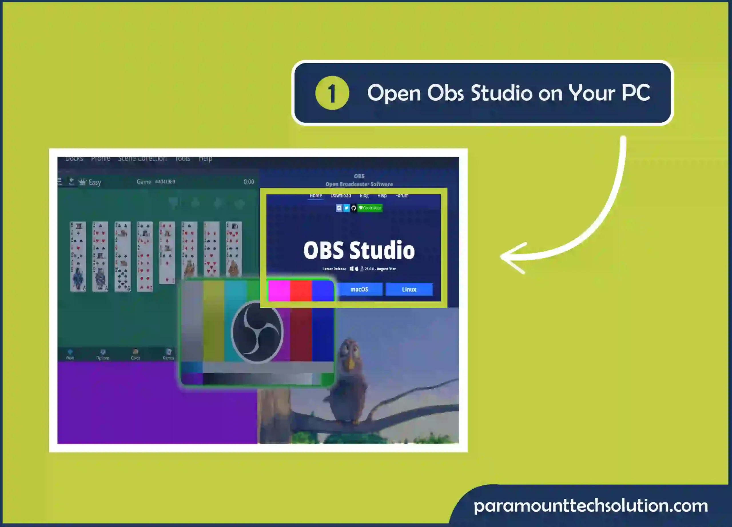 To shutdown obs settings open setting on your pc