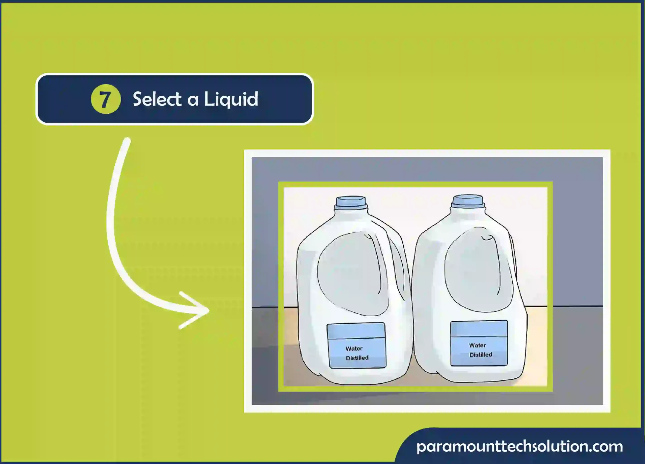 Select a liquid. Coolants are the main part of the system