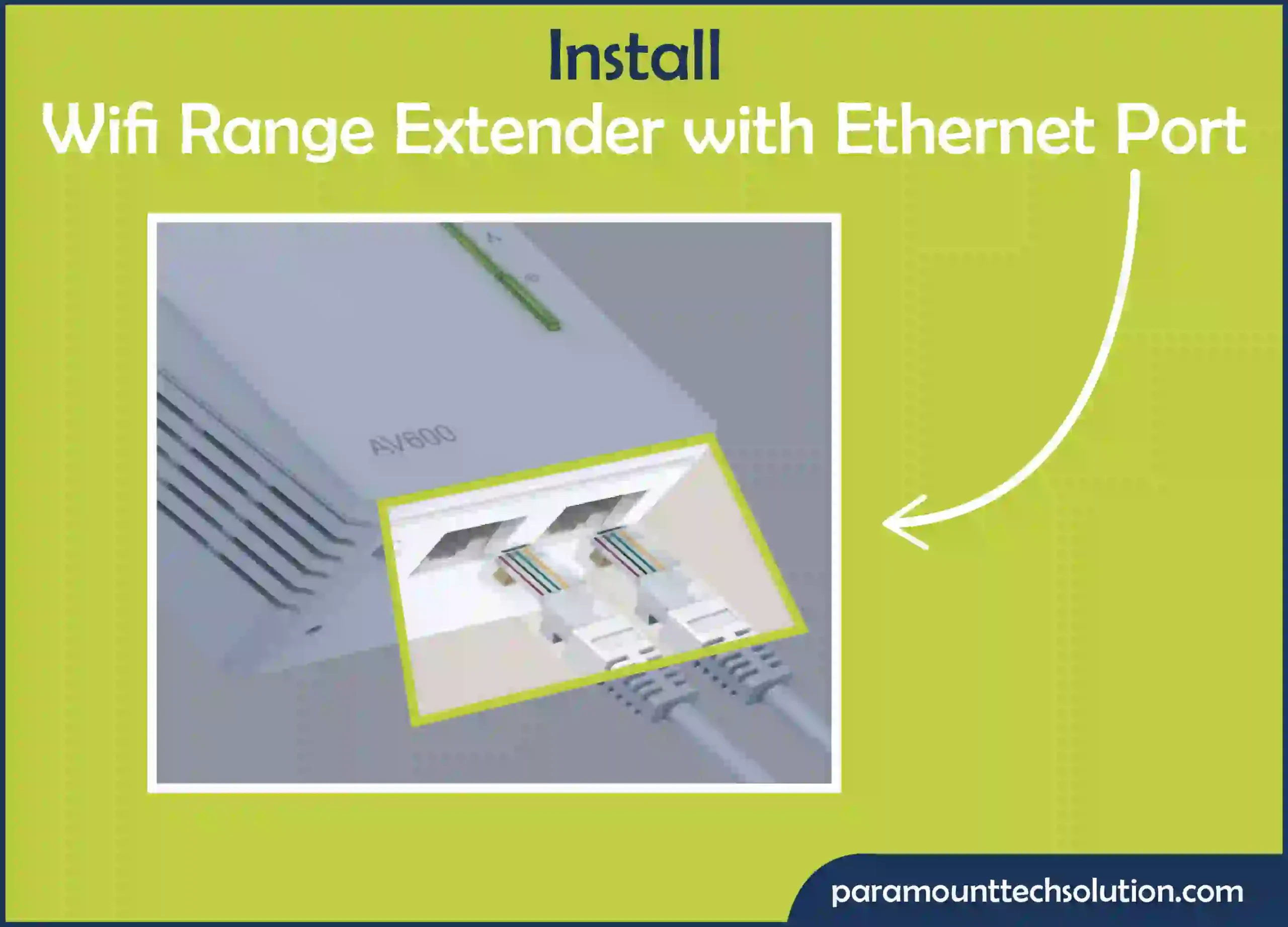 Install wifi range extender with ethernet port